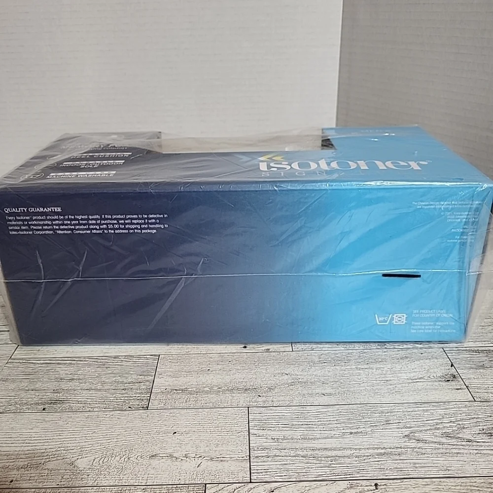 Isotoner Mens M 8-9 Corduroy Hoodback Slippers Pebble Memory Foam Inside Outdoor